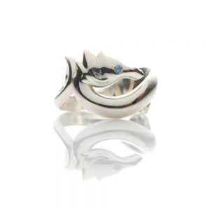 Seahorse Silver Ring designed by Serena Fox