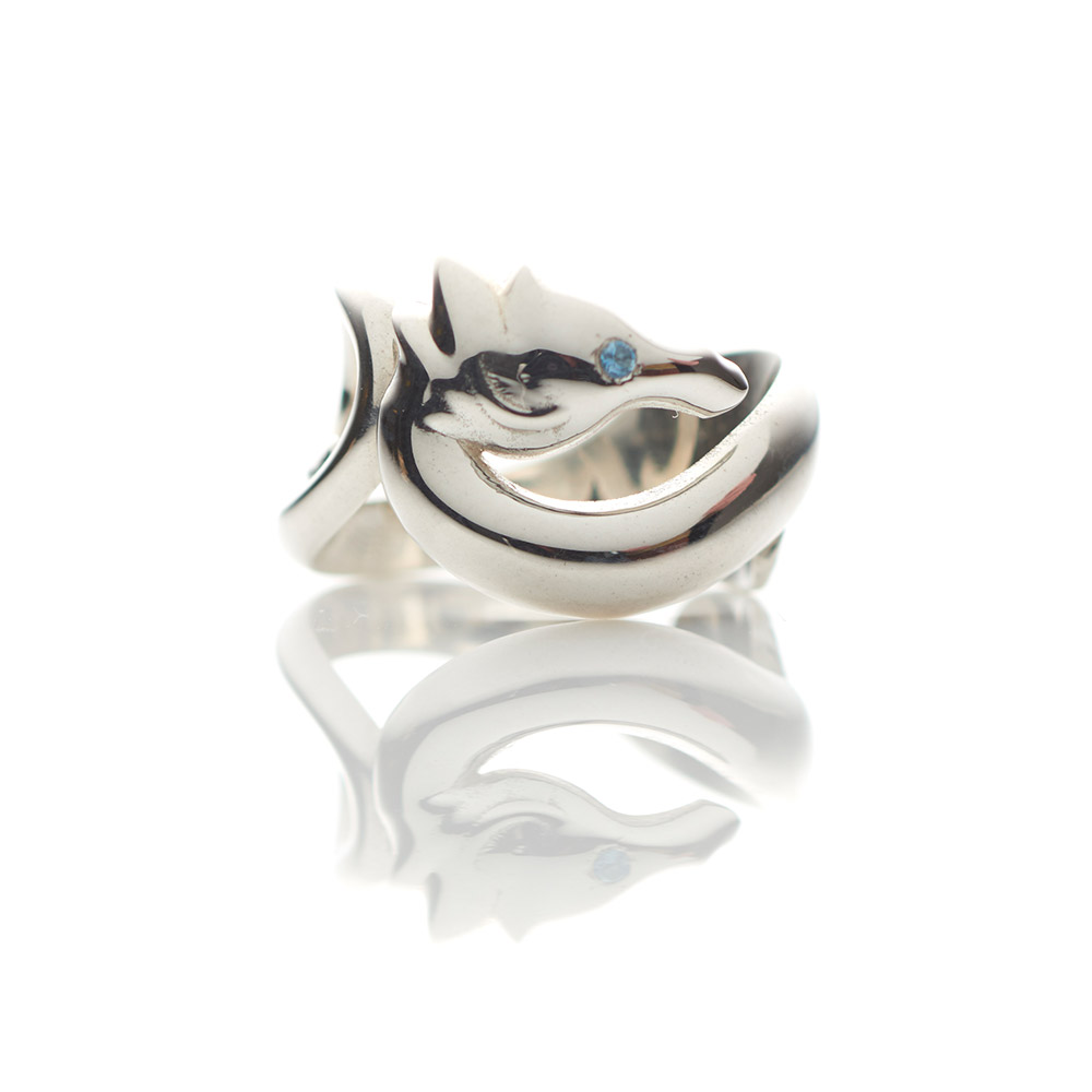 Seahorse Silver Ring designed by Serena Fox