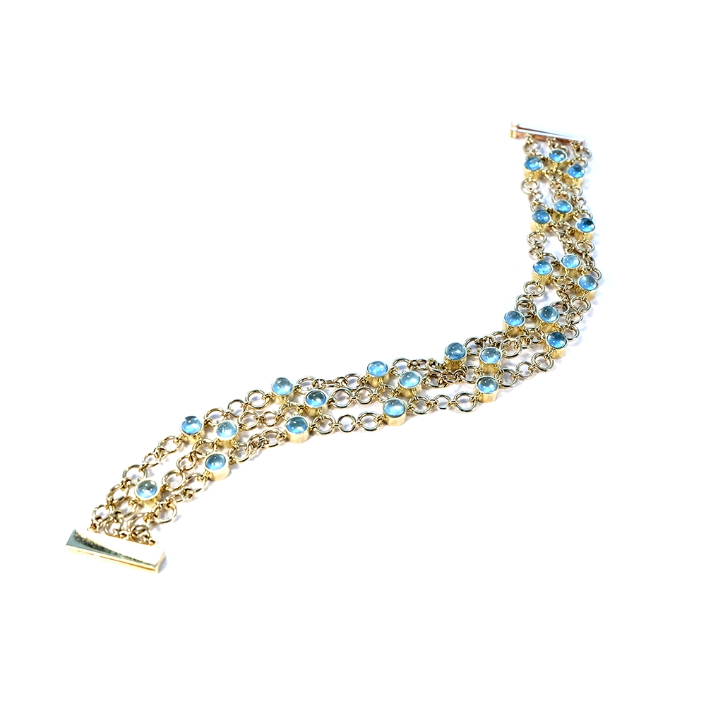 Serena Fox Catena Bracelet with Aquamarine