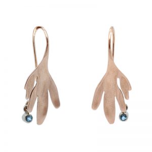 Serena Fox Pinnata Earrings rose gold