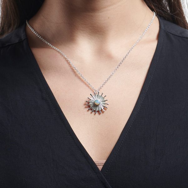 Serena Fox Sunray Pendant Necklace