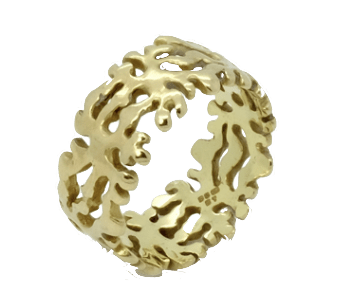 Marine Seaweed Ring ISO Gold