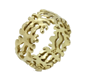 Marine Seaweed Gold Ring Marine Seaweed Ring ISO Gold
